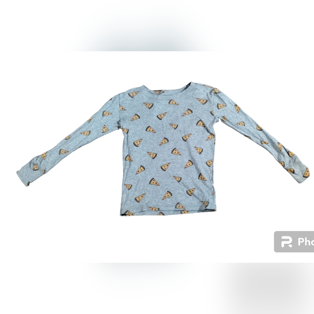 •Gap Kids Pepperoni Pizza Graphic PJ Long Sleeve  Shirt Size 8